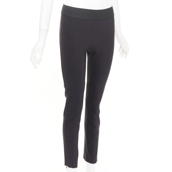 STELLA MCCARTNEY 2015 black cotton stretch zip equestrian riding pants  IT38 XS