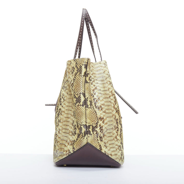 MICHAEL KORS COLLECTION Gia beige natural scaled leather tote bag