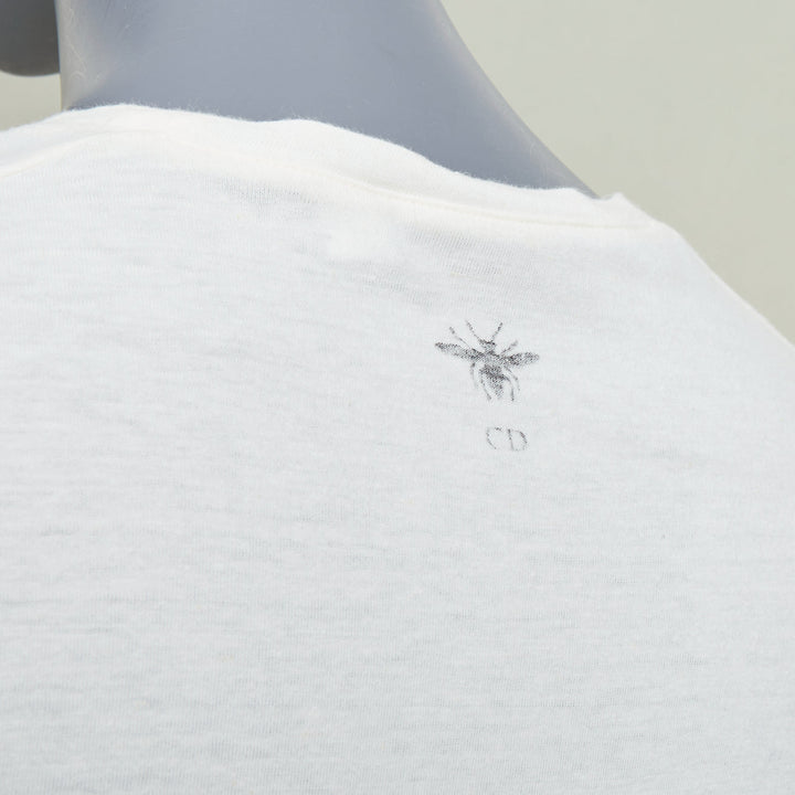 DIOR 2017 Runway We Should All Be Feminists ecru cotton linen t-shirt S