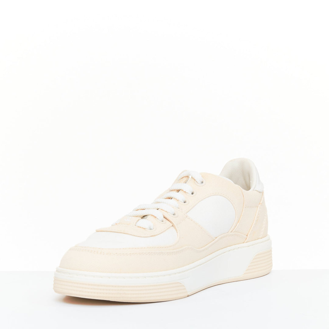 CHANEL 24C CC Canvas Sport Trainer white beige CC quilted sneakers EU38