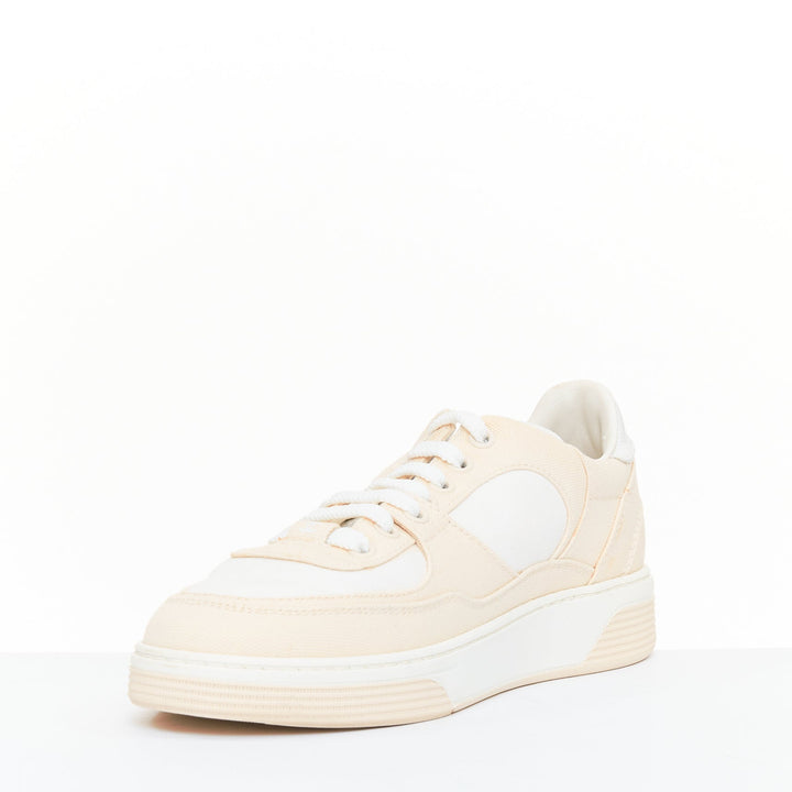CHANEL 24C CC Canvas Sport Trainer white beige CC quilted sneakers EU38