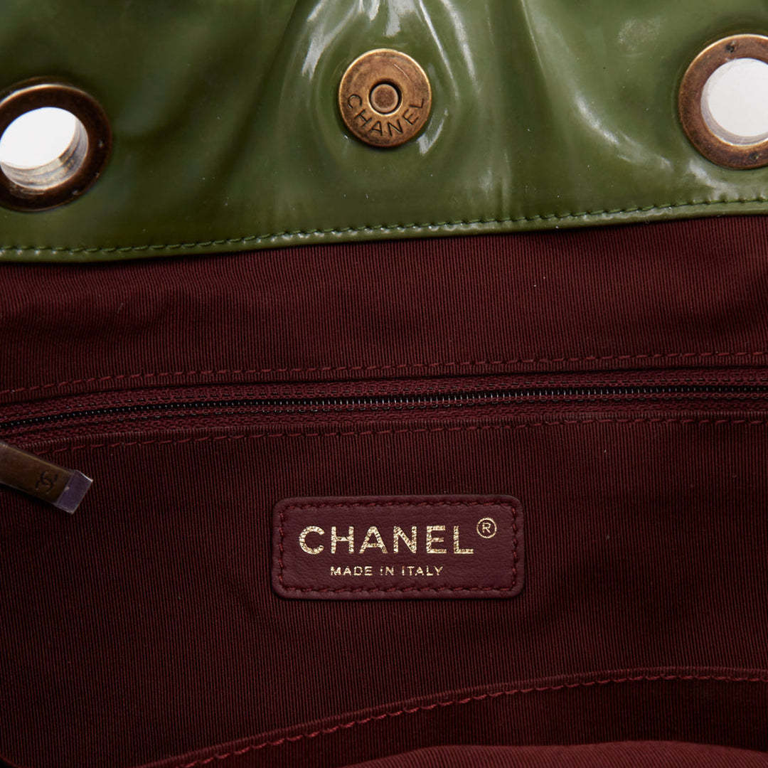 CHANEL 2011 Harrods Limited Edition Cabas green PVC North South Shopper bag