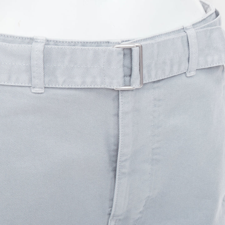 LEMAIRE 2025 light blue washed cotton utility high waist belt balloon pants XS