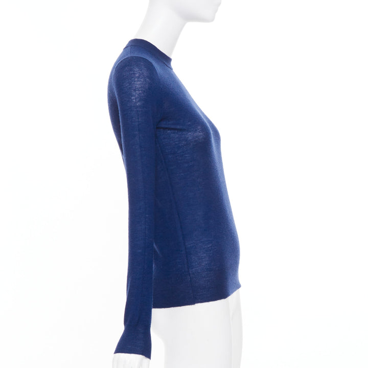 JOSEPH 100% cashmere dark blue crew neck long sleeve sweater S