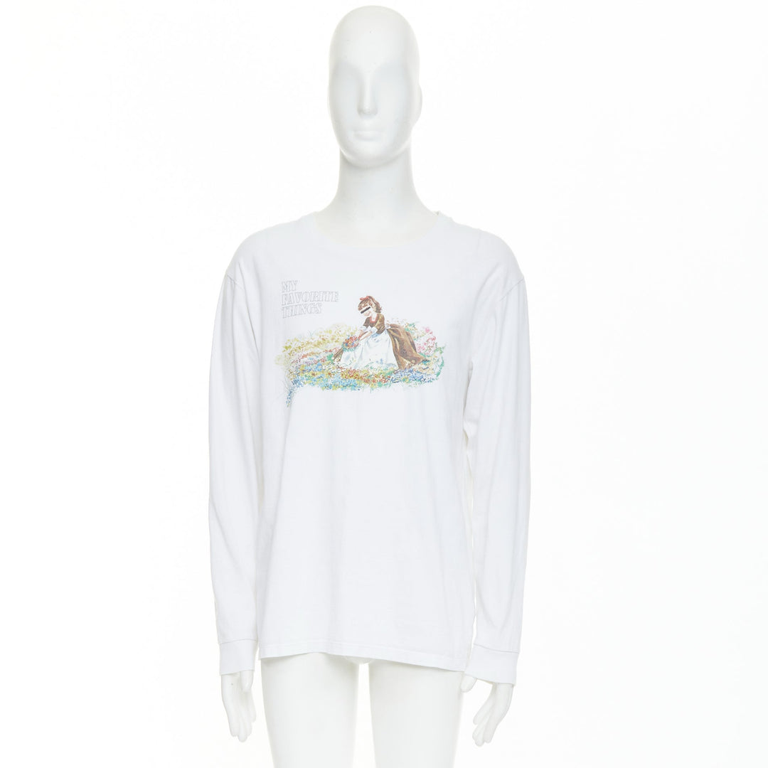 UNDERCOVER John My Favourite Things white cotton print long sleeve tee JP3 L