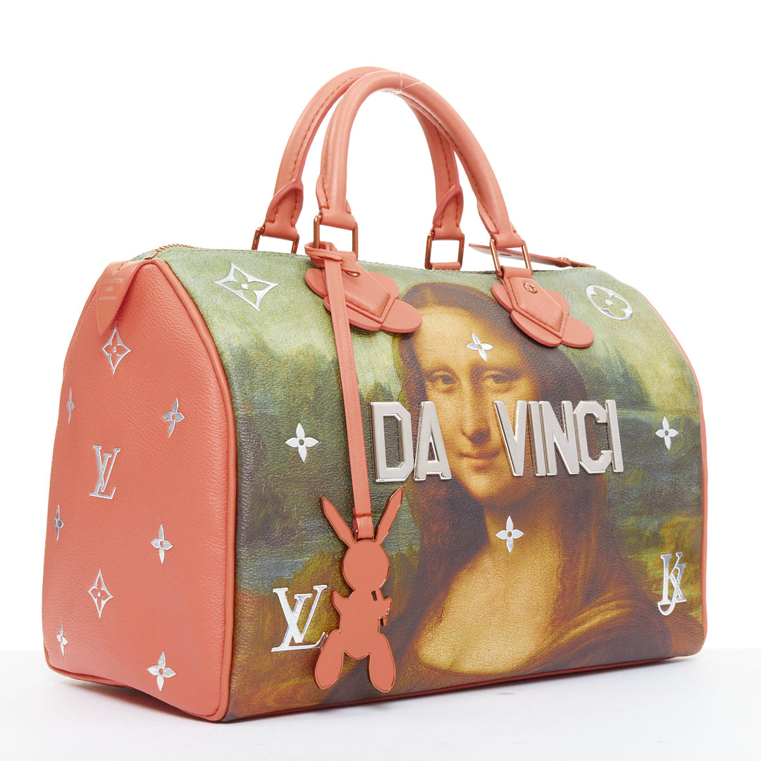LOUIS VUITTON 2017 Jeff Koons Masters Da Vinci Mona Lisa Speedy 30 bag