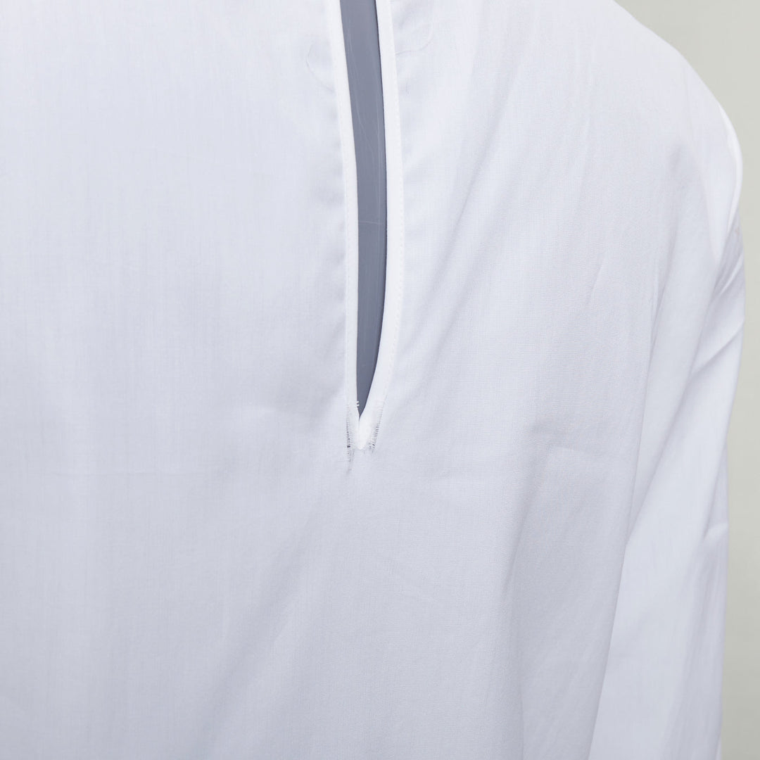 ROCHAS cream bow neck ruched front puff sleeve crew blouse IT38 XS