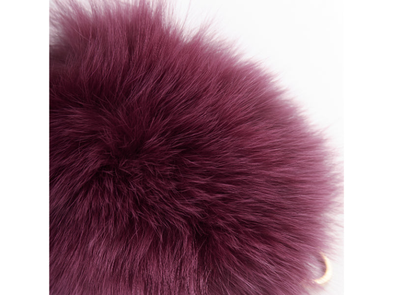 LORO PIANA 100% mink fur My Istrice purple brown  Porcupine bag charm keyring