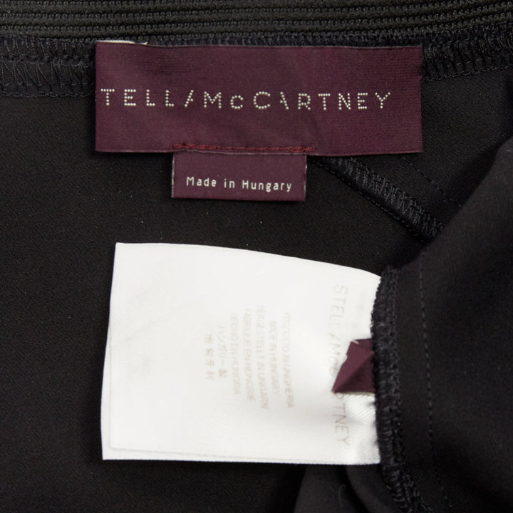STELLA MCCARTNEY grey cotton blend elastic waist paneled legging pants IT 36 XXS