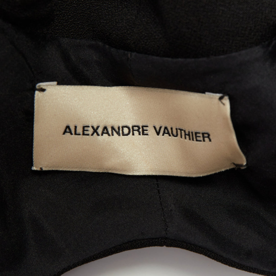 ALEXANDRE VAUTHIER COUTURE SS2023 Runway crystal belted open waist hooded dress
