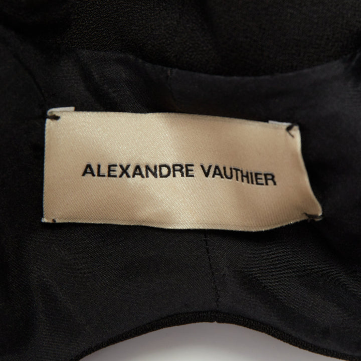 ALEXANDRE VAUTHIER COUTURE SS2023 Runway crystal belted open waist hooded dress