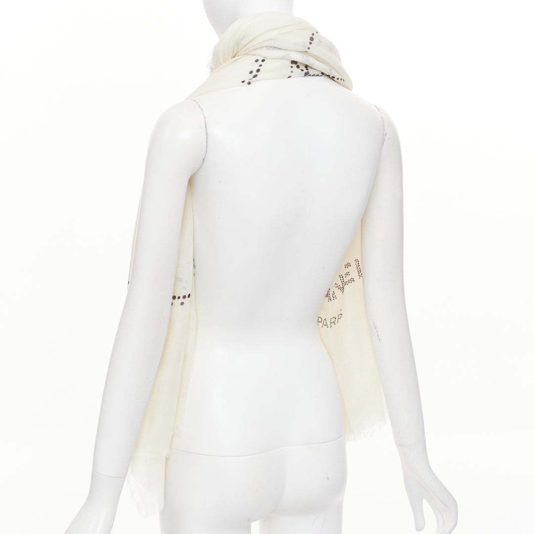 CHANEL 2013 100% cashmere Christmas Edition No.5 Parfum shawl scarf