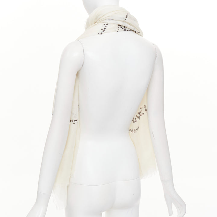 CHANEL 2013 100% cashmere Christmas Edition No.5 Parfum shawl scarf