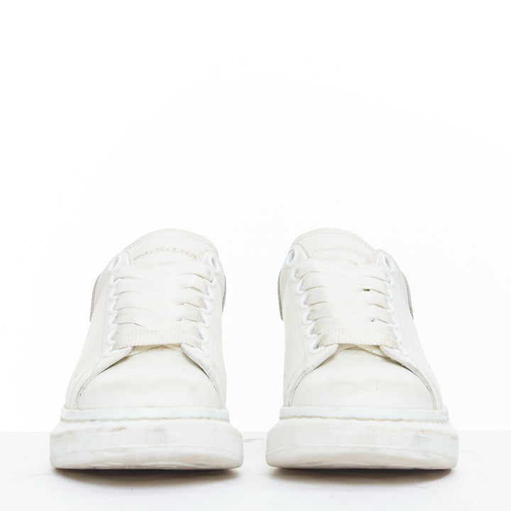 ALEXANDER MCQUEEN Oversized white leather logo exagerrated sole sneakers EU35.5