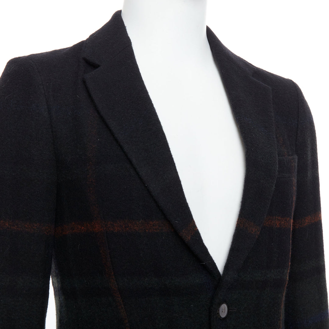 TOMORROWLAND black red green tartan degrade wool blazer jacket IT46 S