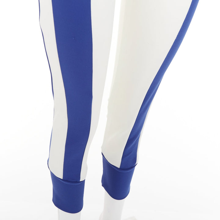 MARNI 2012 electric blue cream stretchy cropped riding pants IT40 S