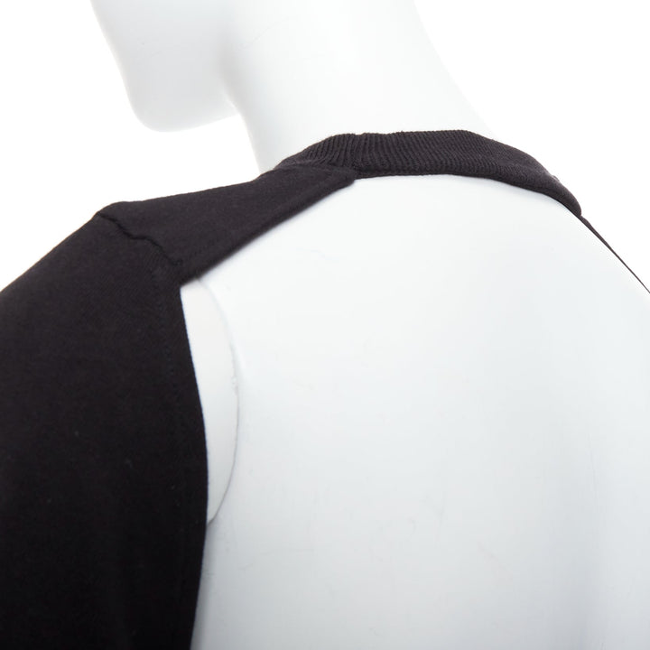 T ALEXANDER WANG black cotton open back bra strap crop top XS