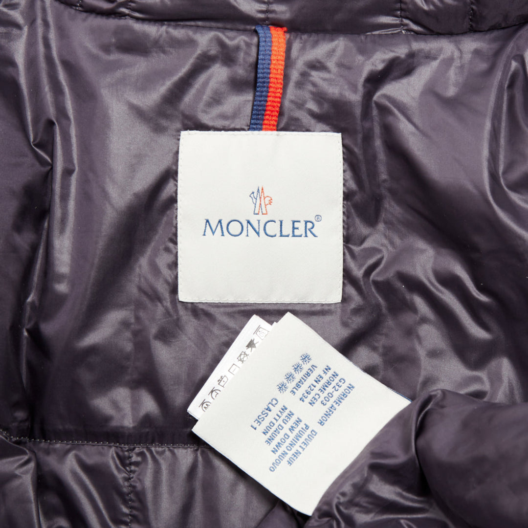 MONCLER Leford Giubbotto Norme Afnor G32-003 grey cotton padded jacket Sz.3 L