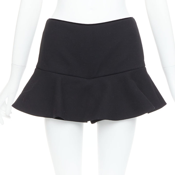 RED VALENTINO black ruffle hem skort shortsIT38 XS