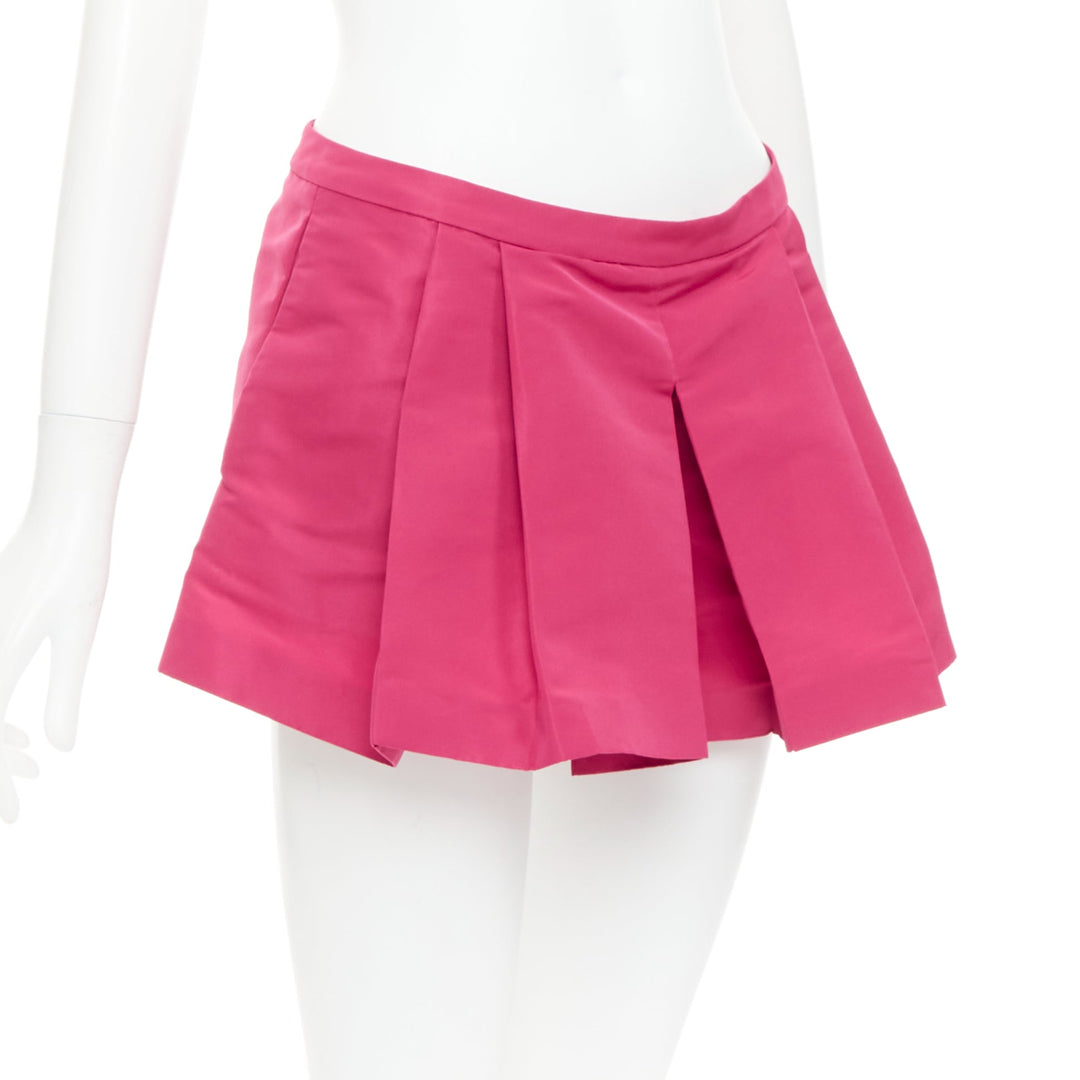RED VALENTINO rose pink high waisted pleated mini skort skirt IT38 XS