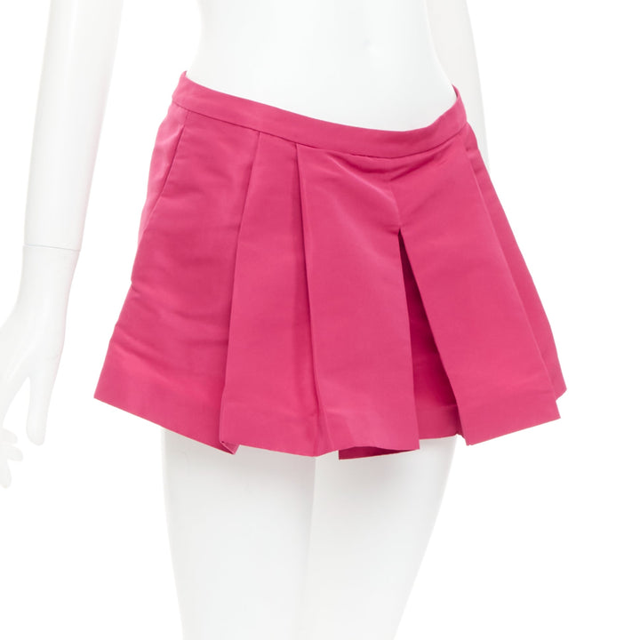 RED VALENTINO rose pink high waisted pleated mini skort skirt IT38 XS