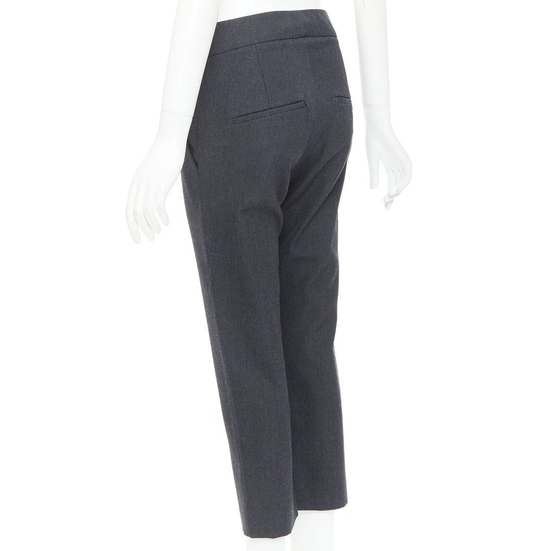 MARNI dark grey twill darted mid waisted cropped capri pants IT38 XS