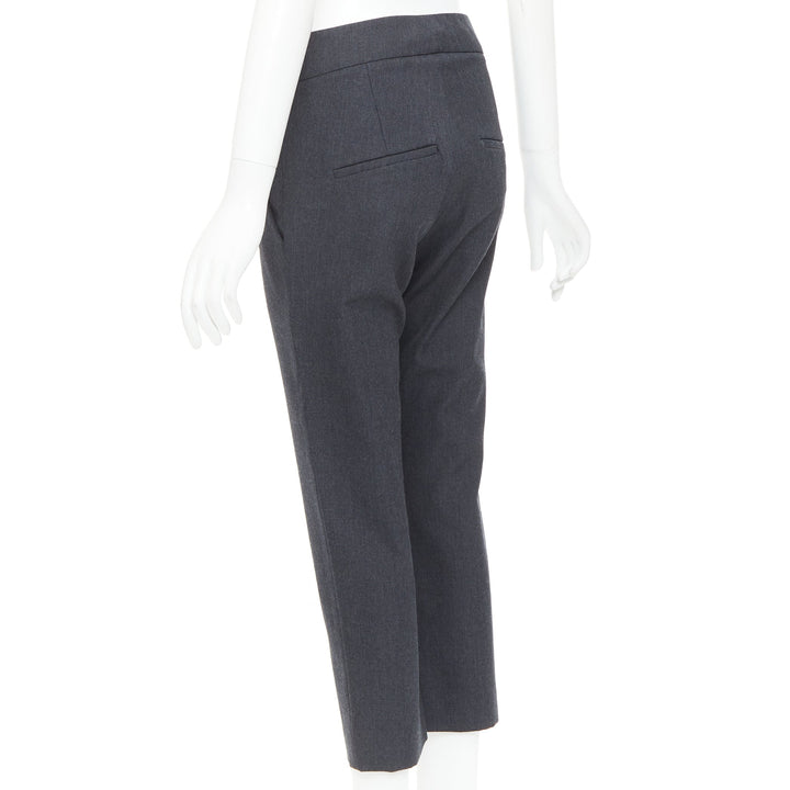 MARNI dark grey twill darted mid waisted cropped capri pants IT38 XS