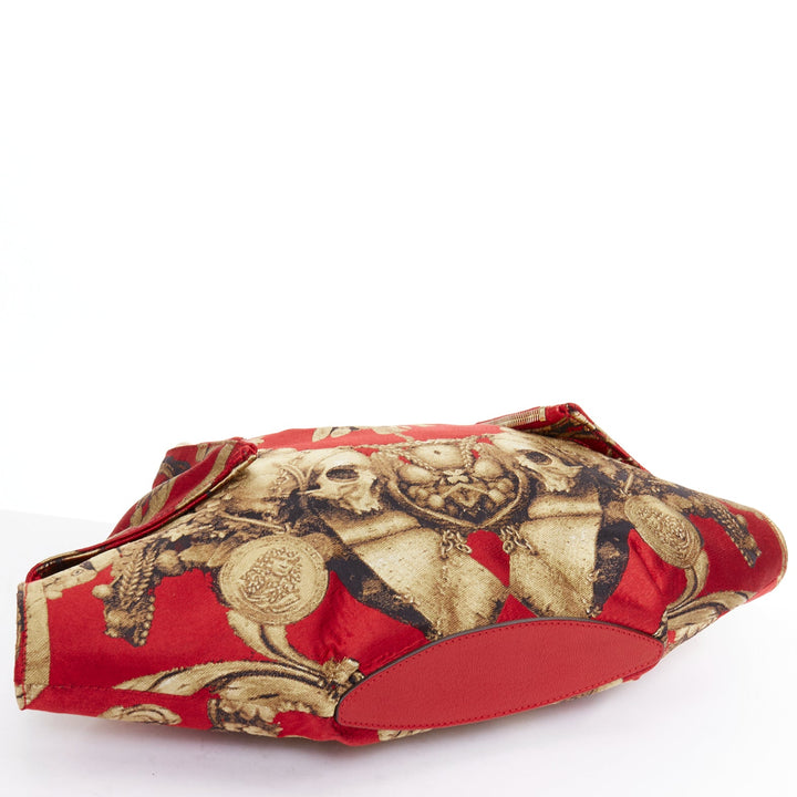 ALEXANDER MCQUEEN De Manta Angels Demons Grinling Gibbons red gold jacquard bag
