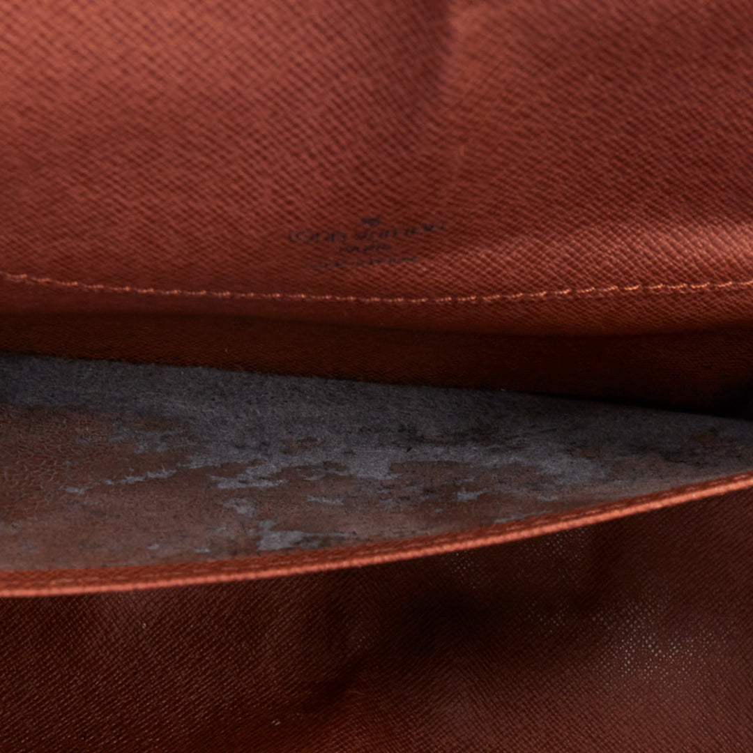 LOUIS VUITTON Marne brown LV monogram honey leather duffle crossbody bag