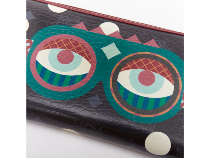 MCM CRAIG KARL 2013 Beyond Snowdome black eye leather zip around long wallet