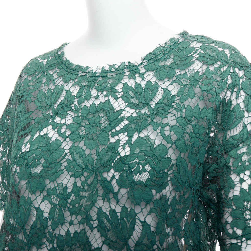 Female mannequin wearing Valentino by Pier Paolo Piccioli Green Cotton Women Top in Size IT38 | Available at JHROP