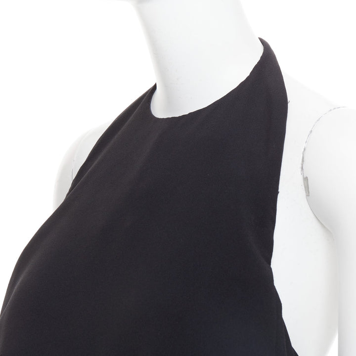 ALEXANDRE VAUTHIER COUTURE black halter neck cowl back voluminous maxi gown