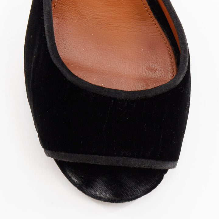 GIVENCHY Matilda black velvet brown snake leather metal pin heel sandal EU40