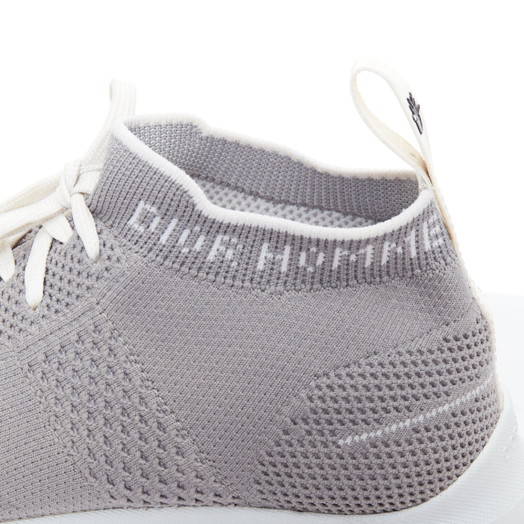 DIOR HOMME B21 Sockes grey white logo knit low top lace sneakers