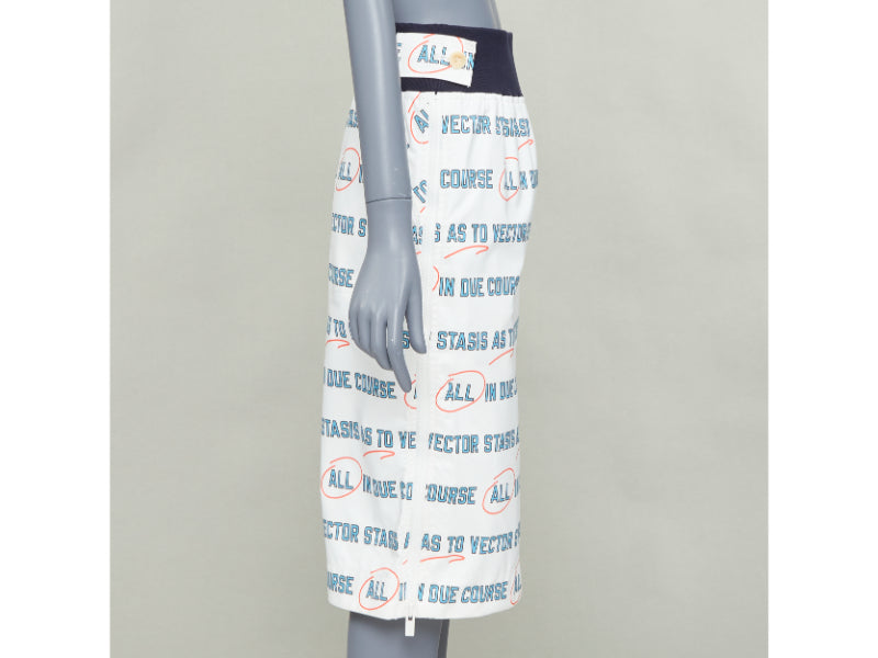 SACAI 2018 Vector Stasis graphic print side zip waistband pencil skirt JP1 S