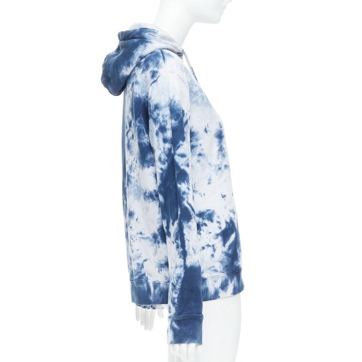 PACO RABANNE Lose Yourself blue cotton tie dye hoodie S