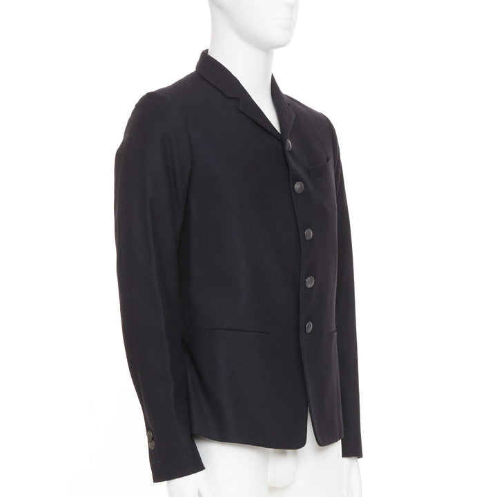 NEIL BARRETT high break notch lapel five button slim wool blazer jacket EU46