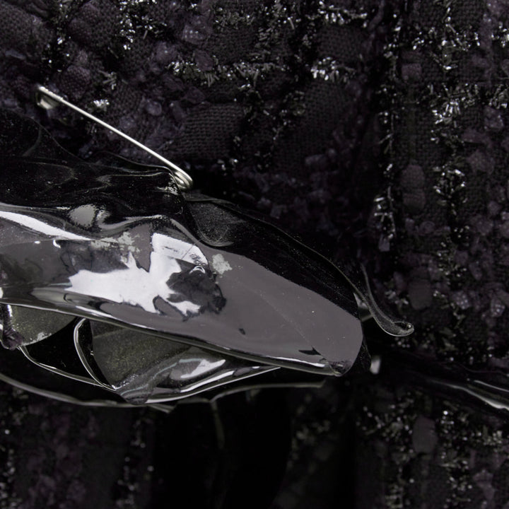 ALEXANDRE VAUTHIER COUTURE AW2019 Runway black metallic tweed oversized blazer