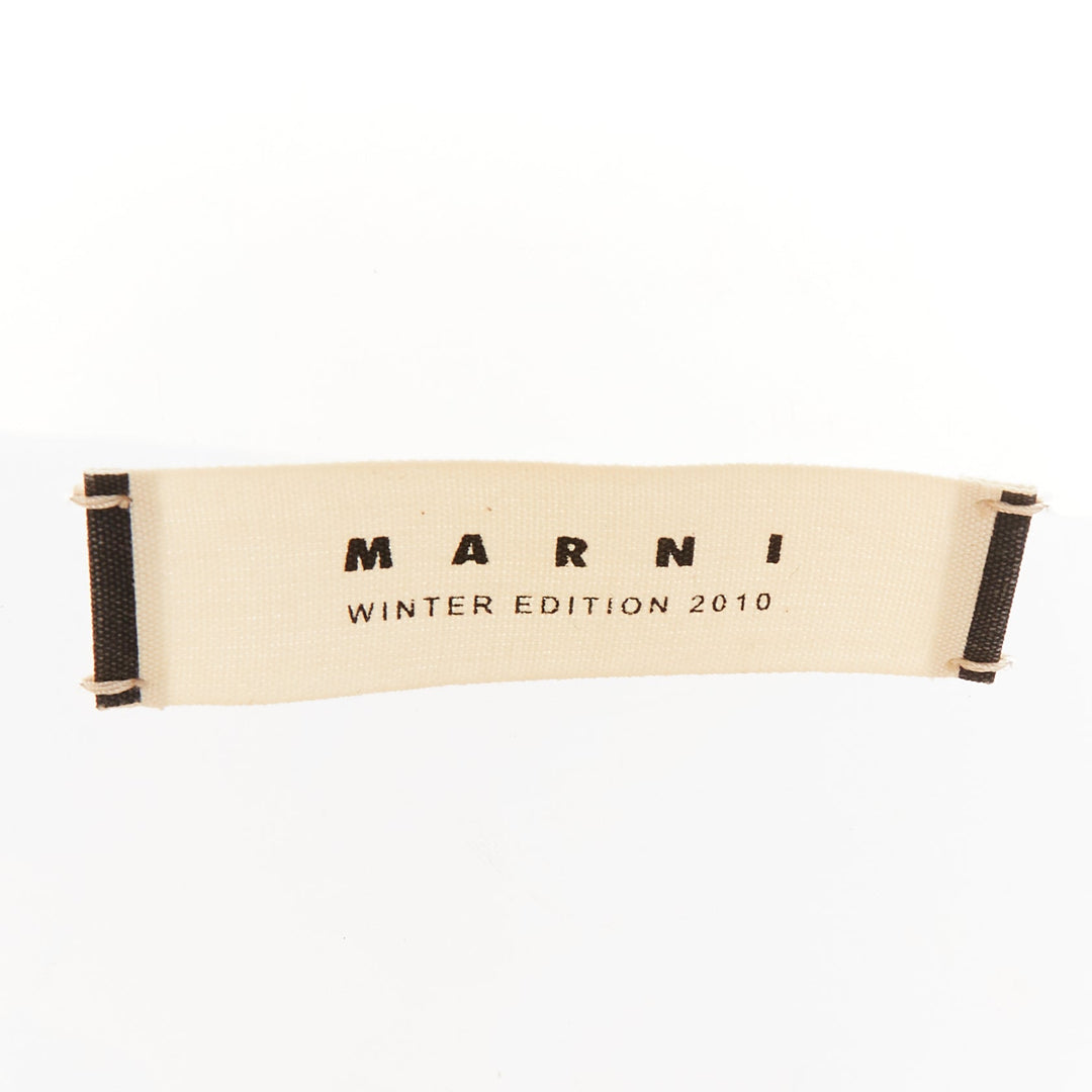 MARNI 2010 Cristal Claude Puppet print leather handles clear PVC tote bag