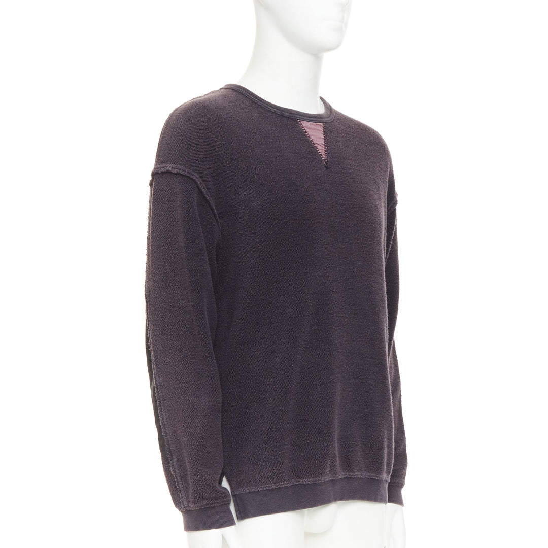 NVY Nick Wooster United Arrow Reversed purple textured inside out wash sweater S