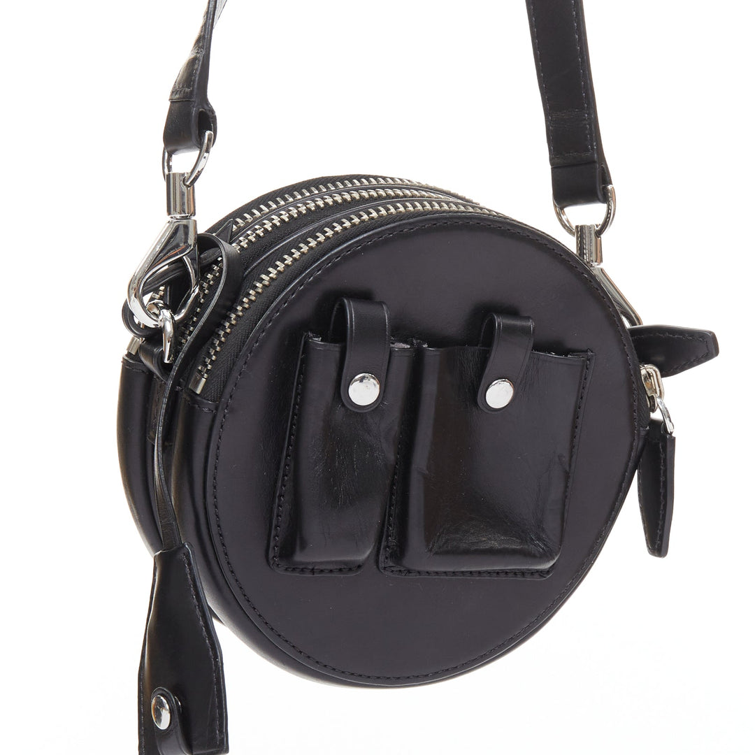 ALEXANDER WANG Runway Canteen black circle multi pocket crossbody bag