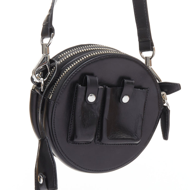 ALEXANDER WANG Runway Canteen black circle multi pocket crossbody bag
