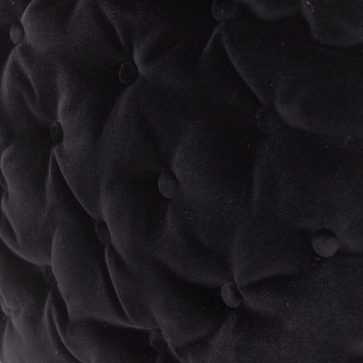 VERSACE Runway Pillow Talk black velvet quilted foldover clutch tote bag