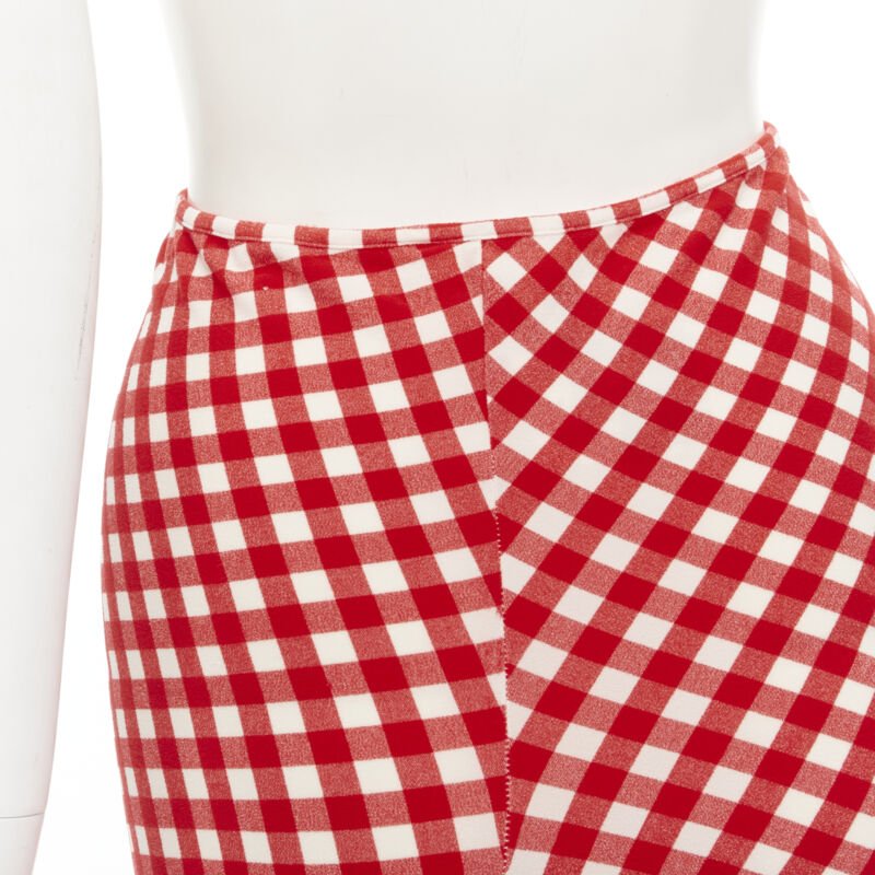 COMME DES GARCONS 1997 Vintage Lumps and Bumps gingham checked blue red set