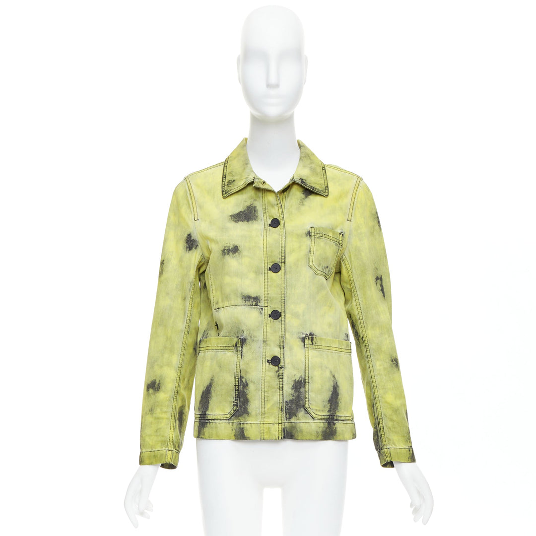 CHRISTIAN DIOR 2020 green acid wash tie dye CD overshirt jacket FR38 M