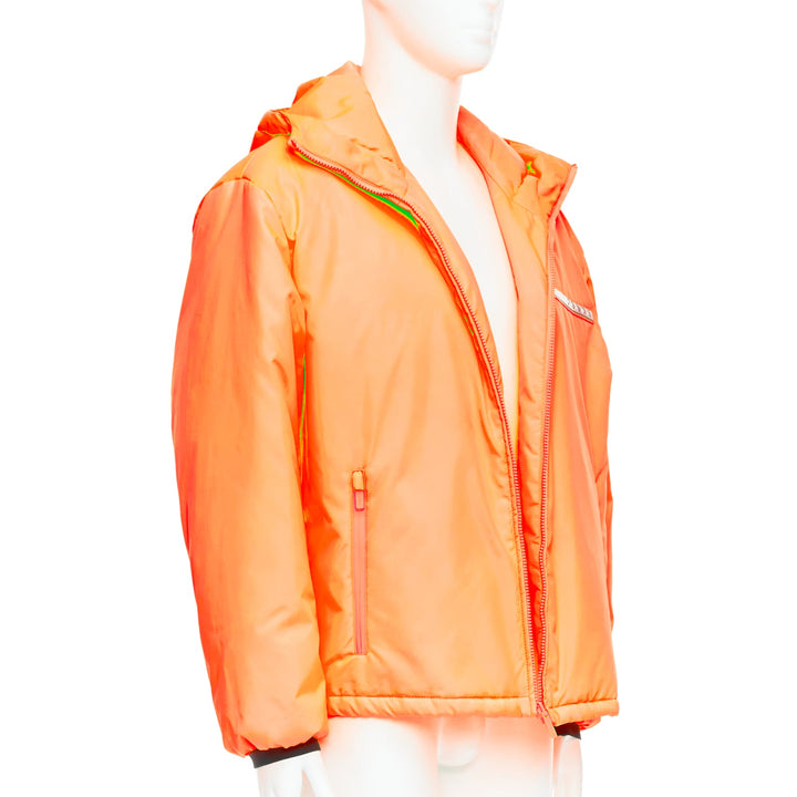 PRADA 2018 Linea Rossa Primaloft neon orange puffer M Kanye West