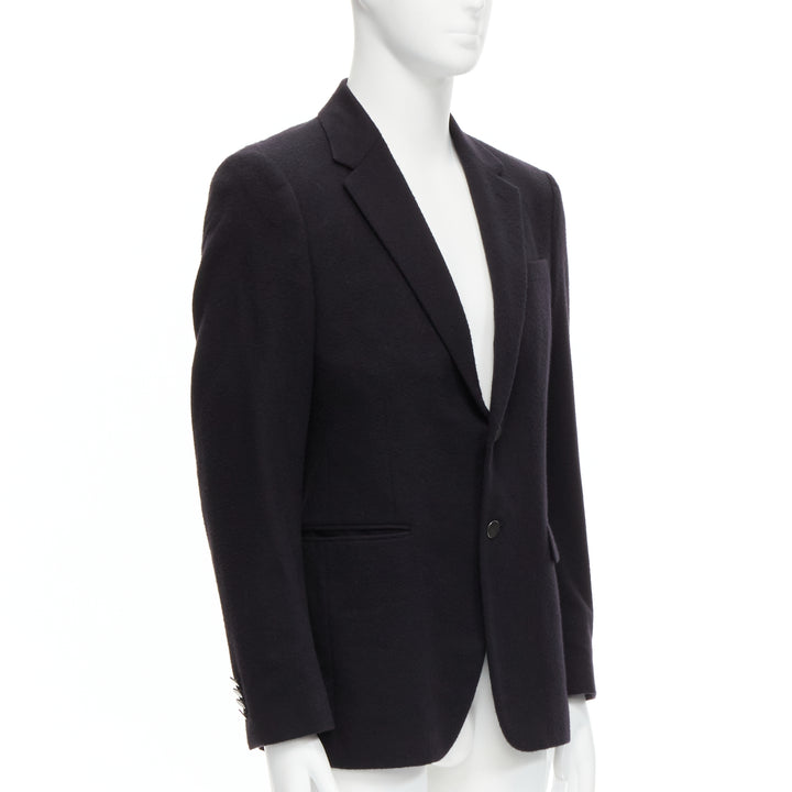 VALENTINO black 100% cashmere modal lined casual blazer jacket EU48 M