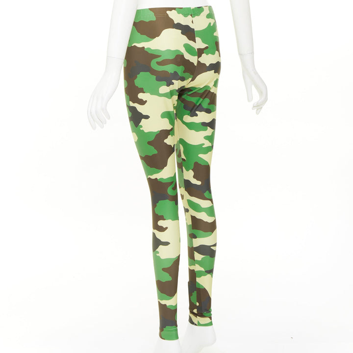 JUNYA WATANABE 2017 camouflage print stretch jersey causal skinny leggings S