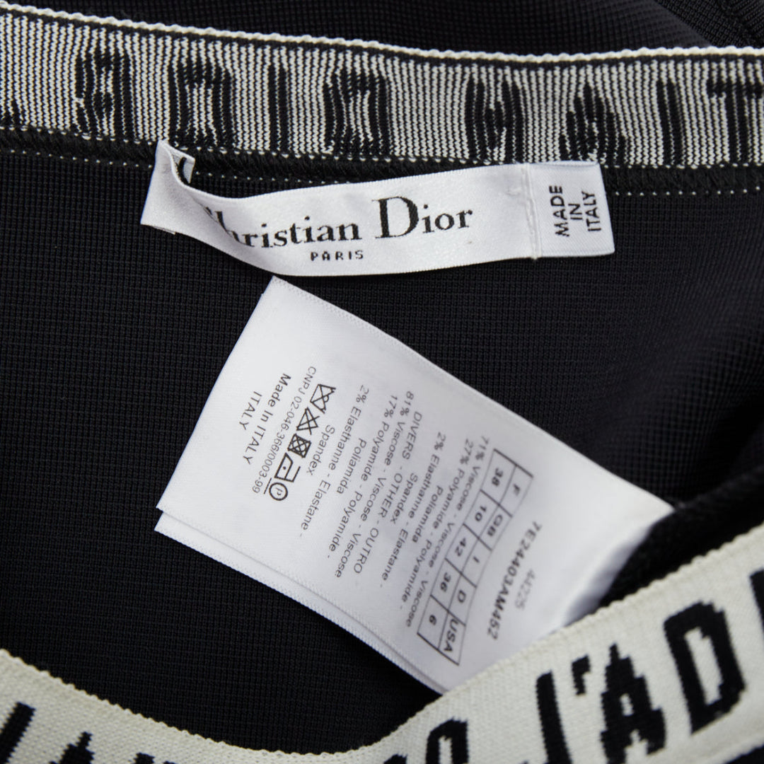 CHRISTIAN DIOR 2017 J'Adior black knit elasticated waistband brief shorts FR38 M