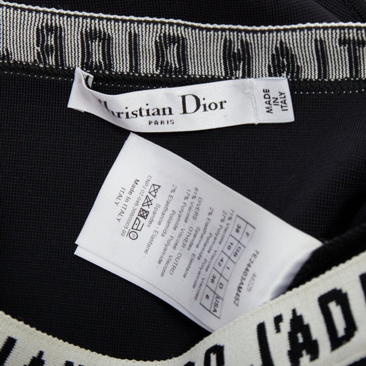 CHRISTIAN DIOR 2017 J'Adior black knit elasticated waistband brief shorts FR38 M